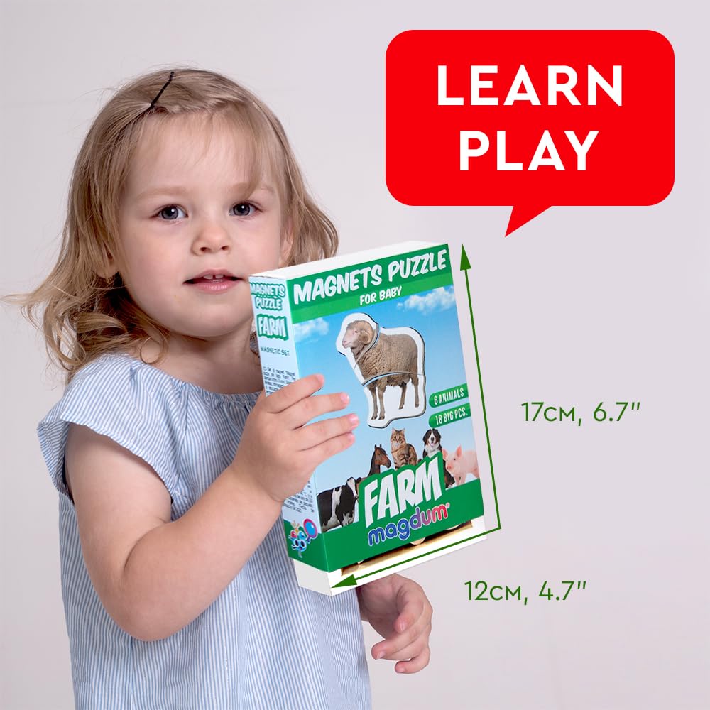 Farm Magnetic Puzzles for Kids Ages 3-5 - Toddler Puzzle - Travel Toys for Kids Ages 3-5 - Magnetic Travel Games Baby Puzzle Kids Puzzle Toys - Puzzle for Preschooler Magnet Puzzles Games magdum