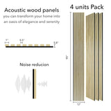 Wood Panels for Wall - Oak Acoustic Wall Panels - 4PK Wall Wood Panels - 94.49” x 12 - Soundproof Wall Panels for Decor - Acoustic Slat Wood Wall Panels for Interior Decoration of Walls (Oak) (Oak) ZETY HOME