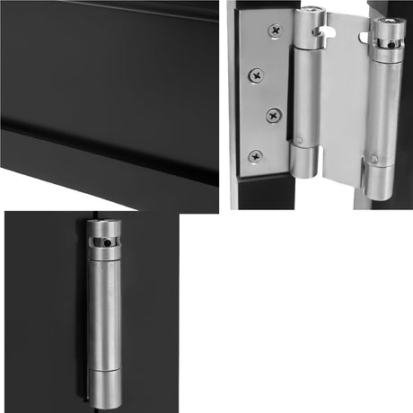 Cafe Door Swinging Door Wood Saloon Door Half Door for Kitchen Partition Doorways Bar, Single Wood Cafe Door Swinging Doors for Interior Entrance Partition Includes Hinges (Black, 35.4x35.4in) Pinelicorn