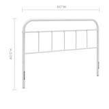 Modway Serena Rustic Farmhouse Style Steel Metal White Headboard Size, Queen Modway