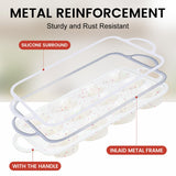 CAKETIME Heart Shaped Muffin Pan with Metal Frame, Nonstick Heart Silicone Molds for Valentine's Day Baking Heart Shaped Egg Muffins, Cupcake, Tartlets, Egg Bites, Chocolate Muffin, Soaps CAKETIME