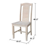 International Concepts Seaside, Set of 2 Chair, Unfinished IC International Concepts