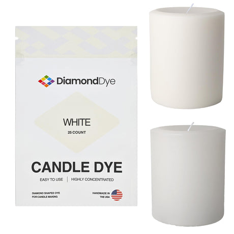 White Candle Dye - Made in The USA - Premium Colorants - Highly Concentrated - Popular Colors for Paraffin or Soy Wax - Great for Professionals or Hobbyist - 25 Dye Chips Reddig-Glo