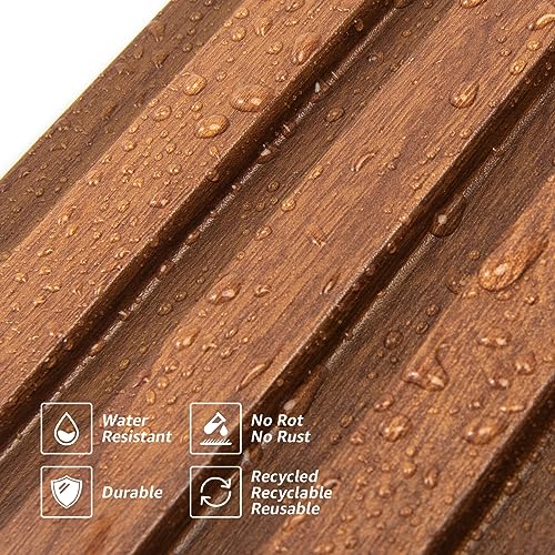 Art3d Slat Wall Panels, WPC Soundproof 3D Wall Paneling for Interior Wall Decor, TV Background, 8-Pack 96 x 6 in. Teak - WoodArtSupply