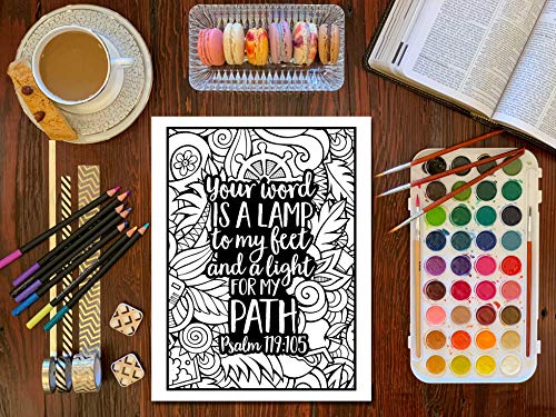 Bible Verse Coloring Book for Girls WoodArtSupply