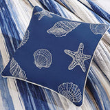 Madison Park Quilt Set Cottage Coastal Design, 6 Piece Set - All Season, Coverlet Bedspread Lightweight Bedding Layer, Shams, Toss Pillows, King/Cal King(104"x94"), Blue/White Madison Park