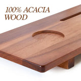 DAOYOUSKY Luxe Premium Acacia Wood Bathtub Tray Caddy with Adjustable Legs, 35x9 Inch Large Wooden Bath Tub Board, Anti-Tipping Bath Shelf Over Tub, Bathtub Accessories DAOYOUSKY