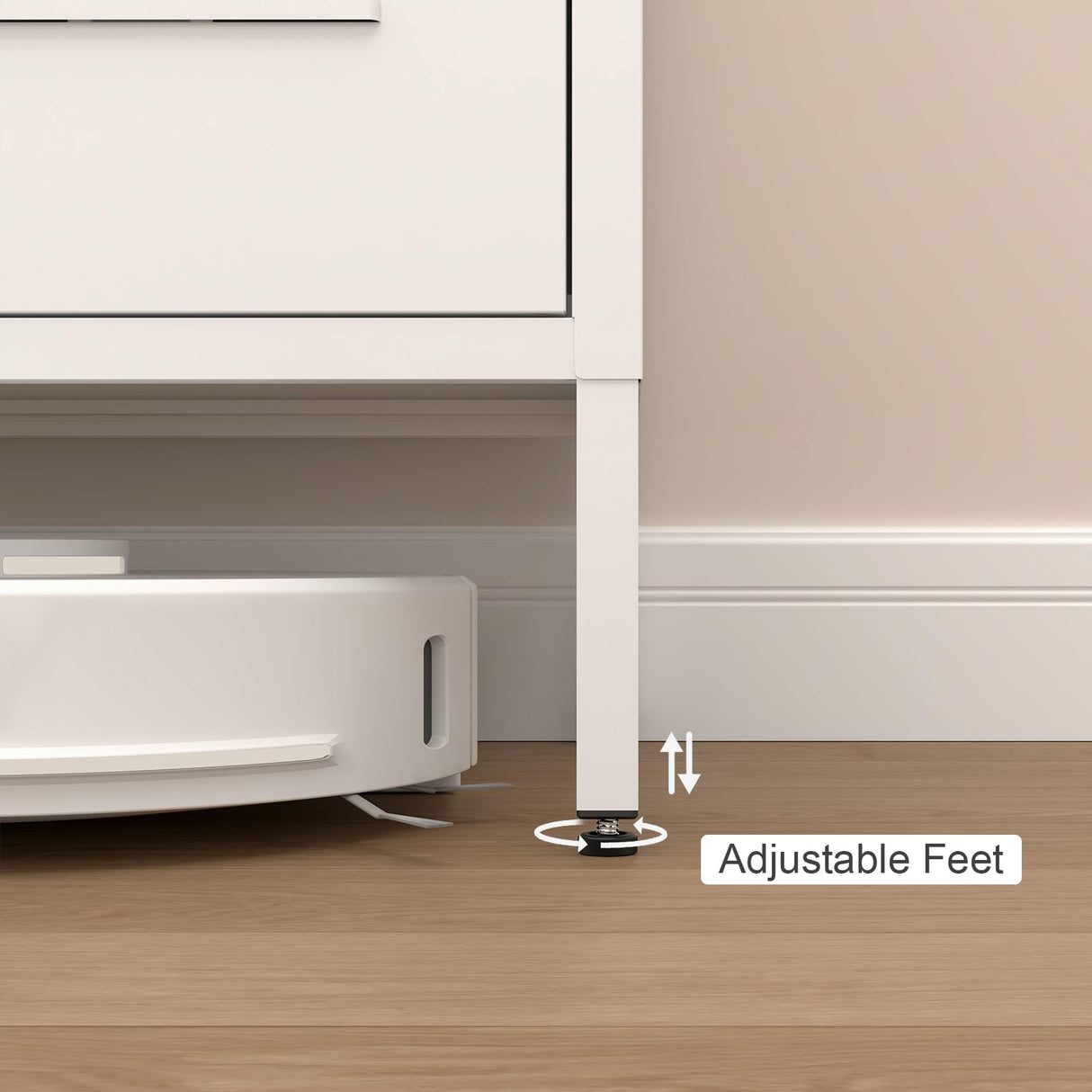 IRONFFICE Metal Storage Cabinet,2 Door Metal Locker Storage Cabinet,White Accent Locker Cabinet with Shelves,Sideboard Cabinet for Living Room,Entryway IRONFFICE