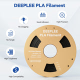 DEEPLEE PLA 1.75mm 3D Printer Filament, Dimensional Accuracy +/- 0.02mm, Neatly Wound, No Clogging, Vacuum Package, Fits for Most FDM 3D Printers, Cardboard Spool 1kg White Deeplee