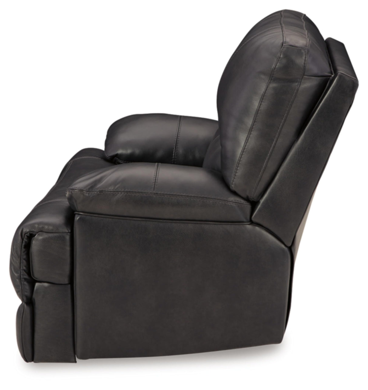 Signature Design by Ashley Mountainous Modern Leather Match Wall Hugger Power Recliner with Adjustable Headrest and USB Ports, Black Signature Design by Ashley
