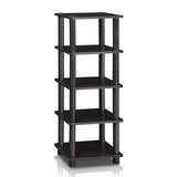 Furinno LACi 4-Bins System Rack, 11.3(W) x 28.8(H) Inch, Espresso/Black Furinno