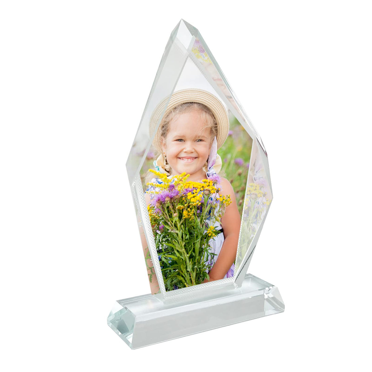 Ismosm Sublimation Blanks Crystal Tabletop Decor Decorative Signs Plaques Custom Photo Frame DIY Picture Frame (Blank - Irregular) Ismosm