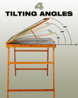 1500 Piece Wooden Jigsaw Puzzle Table with Drawers and Cover, Adjustable Puzzle Board with Foldable Legs, Portable Tilted Puzzle Easel for Adults, Velvet-Lined Tabletop and Drawers, Heavy Duty XIJ