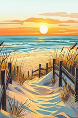 6 Pack Sunset Paint by Numbers Kit for Adults, Adult Paint by Number Kits with Easel, Landscape Paint by Numbers for Adults, DIY Acrylic Painting on Canvas for Home Wall Art Decor 8x12 Inch CraftCraze