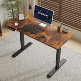 HEONAM 48 Inch Electric Standing Desk with USB Charging Port, Height Adjustable Sit Stand Desk with Memory Presets, Spacious Desktop and Sturdy Metal Frame for Home Office HEONAM