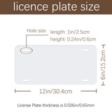15 Pack Sublimation License Plate Blanks,Metal Aluminum car Tag White,Thermal Transfer DIY Custom Picture Design for Blank License Plates OKBA