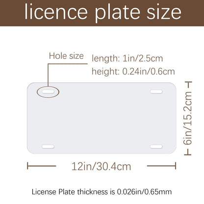 15 Pack Sublimation License Plate Blanks,Metal Aluminum car Tag White,Thermal Transfer DIY Custom Picture Design for Blank License Plates