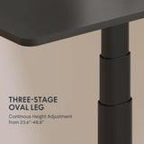 FLEXISPOT E8 Dual Motor 3 Stages Standing Desk 60x24 Inch Oval Leg Whole-Piece Board Electric Height Adjustable Desk Electric Stand Up Desk Sit Stand FLEXISPOT