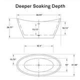 Empava EMPV-FT1518 67" Acrylic Freestanding Bathtub Empava