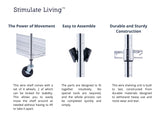 48"x18"x72" PRIME HEAVY DUTY Chrome 5-Tier Wire Shelving NSF 4000 LBS MAX Capacity Storage Rack for Commercial, School, Home, Garage, Warehouse, Industrial, and Hospital Uses (with Wheels) Stimulate Living