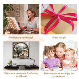 Christmas Paint by Numbers for Adults Xmas DIY Paint by Number Acrylic Canvas Winter Painting Art Kits for Home Decor 16x16 Inch (Without Frame) Clendo