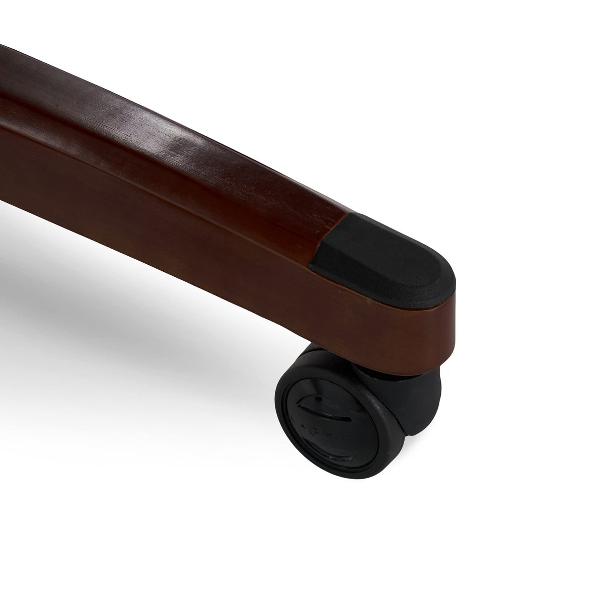 La-Z-Boy Delano Big & Tall Executive Office Chair, High Back Ergonomic Lumbar Support, Bonded Leather, Black with Mahogany Wood Finish La-Z-Boy