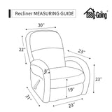 Easy-Going 4 Pieces 100% Dual Waterproof Recliner Cover Stretch Soft Couch Cover for Dogs, Sofa Slipcover for Recliner Couch Leakproof Furniture Protector for Kids Christmas Red Easy-Going