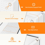 Criusia Drawer Organizer, 10 Pack Large Clear Plastic Kitchen Drawer Organizers Set, 3 Size Versatile Bathroom and Vanity Drawer Organizer Trays, Storage Bins for Makeup, Bedroom, Kitchen Utensils Criusia