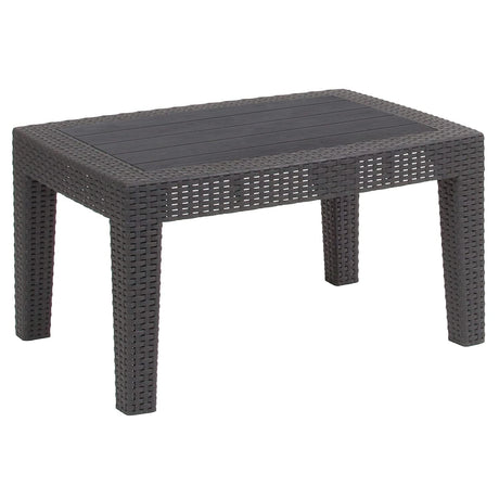 Flash Furniture Seneca Dark Gray Faux Rattan Coffee Table Flash Furniture