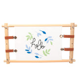 Lampstop Needlepoint Embroidery Tapestry Scroll Frame, Beech Wood Frames for Cross Stitch Quilting Hoop Stand Stitching Frame for Sewing (21"x12") Lampstop