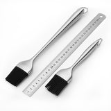 HQY 2 Pack Heavy-duty BBQ Basting Brush,12 Inch & 7 Inch-Great For BBQ Meat,Cakes And Pastries HQY