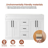 TONYRENA 60" Bathroom Vanity with Sink Combo,Bathroom Storage Cabinet with Undermount Double Sink,4 Soft Closing Doors & 3 Full Extension Drawers,White Finish TONYRENA