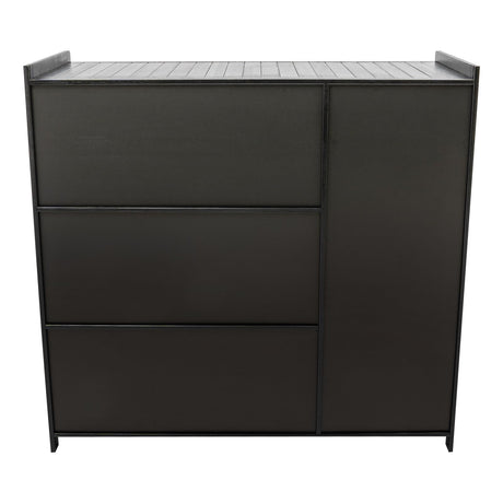 Blisiour Display Cabinet with Acrylic Doors, Display Curio Cabinet with 3+4 Shelves for Collectibles Figures, Black Bamboo Storage Display Case Clear Showcase for Home Office Living Room Gaming Room Blisiour