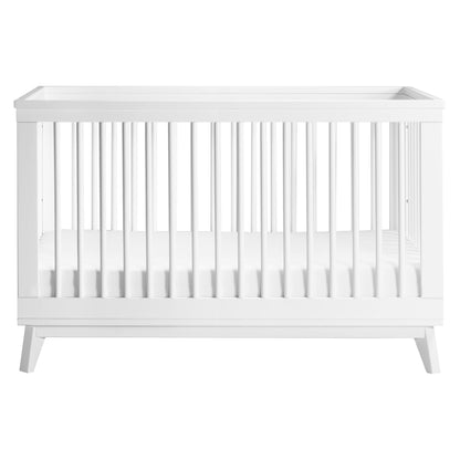 Babyletto Scoot 3-in-1 Convertible Crib with Toddler Bed Conversion Kit in White, Greenguard Gold Certified