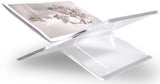 Honygebia Clear Acrylic Book Stands - Cross Frame Acrylic Book Holder, Open Bookstand for Display and Reading, Suitable for Art, Bible, Cookbook, Easel, Magazine, Textbooks 12.5" x 9.5" x 5.5" Honygebia