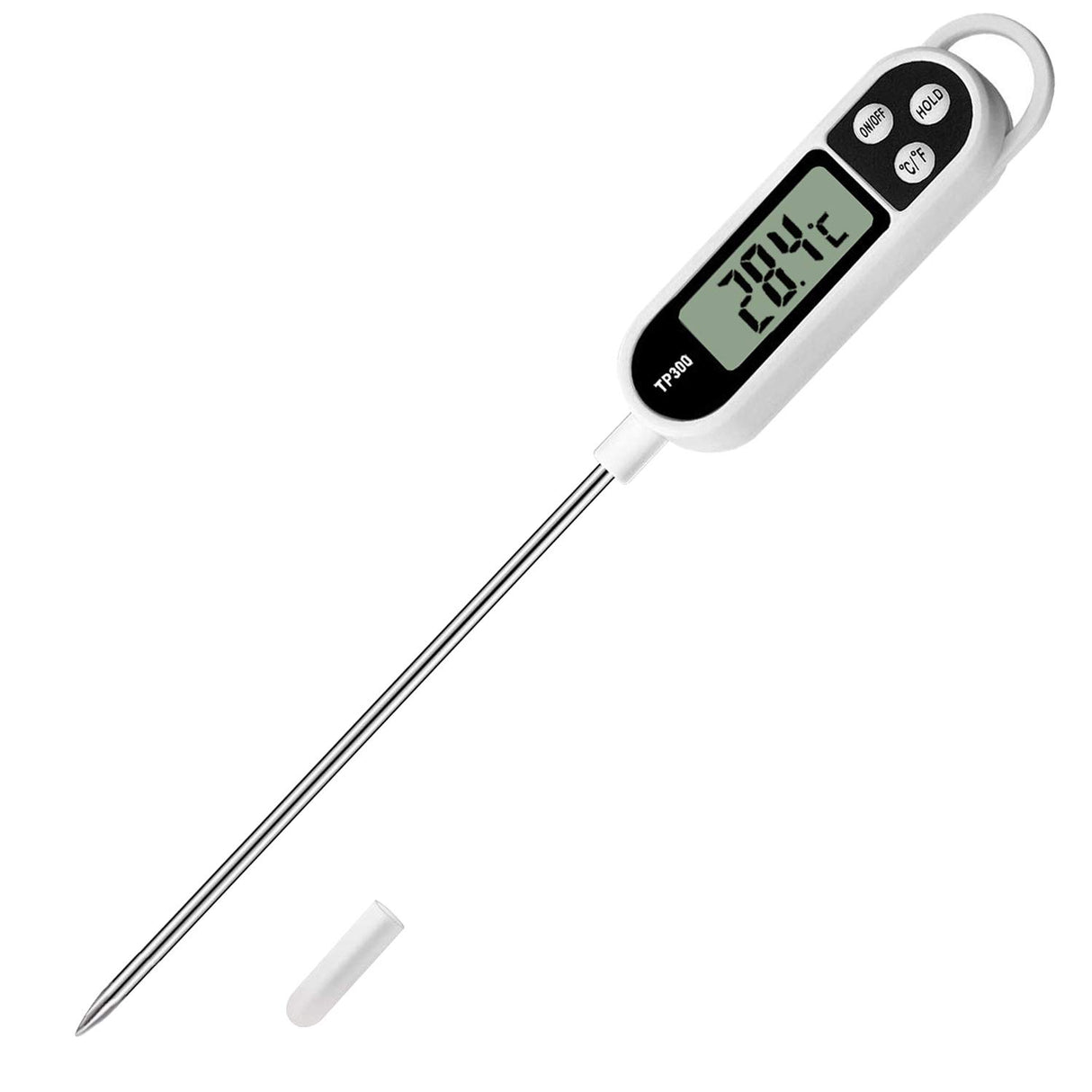 Digital Meat Food Thermometer for Cooking Kitchen BBQ, Probe Instant Read Thermometer with Long Probe for Candy Candle Milk Yogurt Deep Fry Roast Baking Temperature NANGOALA