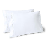 Bare Home Microfiber Pillow Cases - Standard/Queen Size - Cooling Pillowcases - Double Brushed - 2 Pack - Easy Care (Pillowcase Set of 2, White) Bare Home