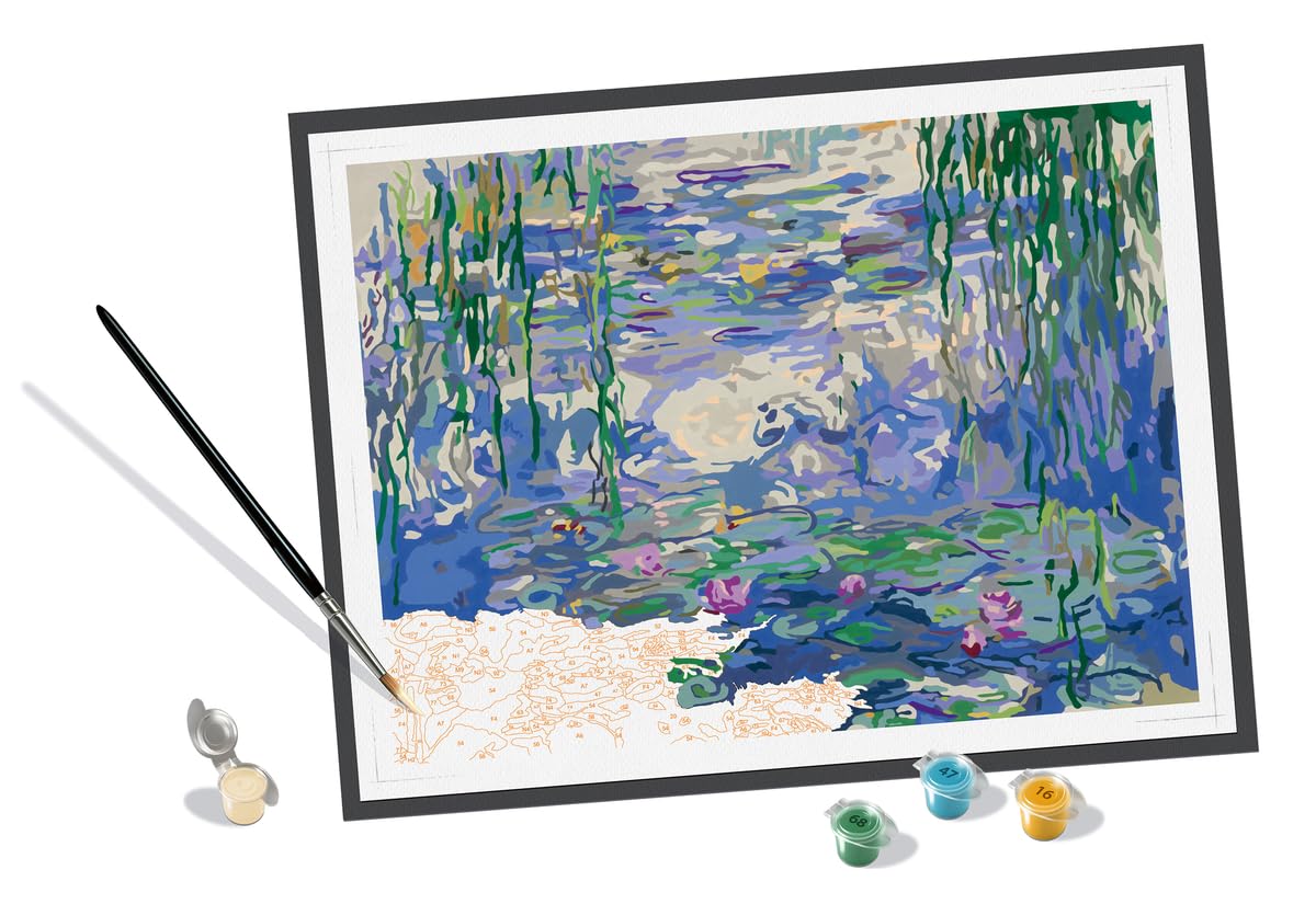 Ravensburger Monet: Waterlilies Paint by Numbers Kit for Adults - 23651 - Painting Arts and Crafts for Ages 14 and Up Ravensburger