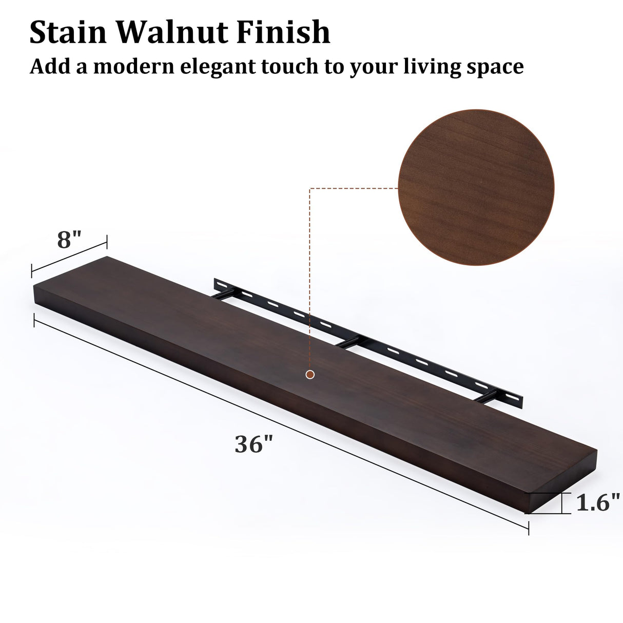 Floating Shelves, 48 Inch Wall Shelf, Rustic Wood Shelves for Wall Storage, Fireplace Mantel, Wall Mounted Wooden Display Shelf for Bathroom Bedroom Kitchen Garage,48" W x 8" D x 1.6" H Fun Memories