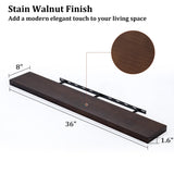 Floating Shelves, 48 Inch Wall Shelf, Rustic Wood Shelves for Wall Storage, Fireplace Mantel, Wall Mounted Wooden Display Shelf for Bathroom Bedroom Kitchen Garage,48" W x 8" D x 1.6" H Fun Memories