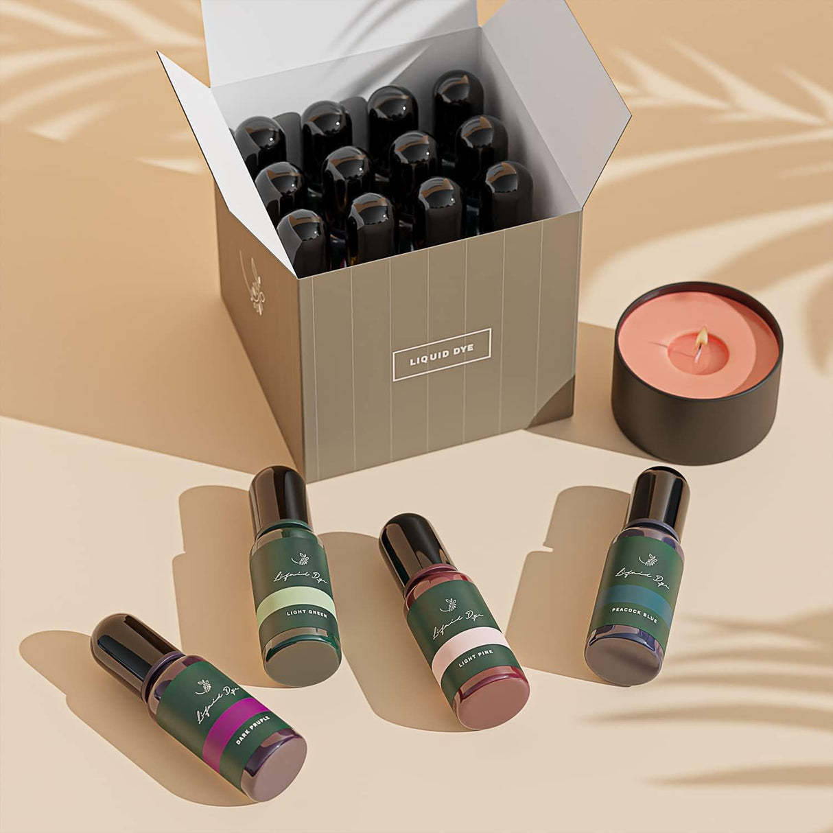 Hearth & Harbor Liquid Candle Dye for Soy Candle Making, 16 Vibrant Colors, Safe and Natural Candle Wax Dye Hearth & Harbor