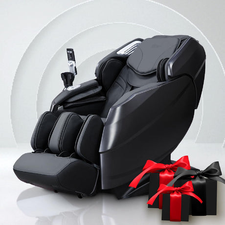 Titan Rejūv 4D l Black l Full Body Massage Chair l SL Track l Intelligent Health Detection l Ai Series l Voice Recognition l Soothing Heating Therapy l Zero Gravity Reclining l Space Saving Titan