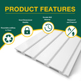 Yuzzy Slat Wall Paneling 2 x 4ft, Garage Slatwall Panel Wall Storage Systems, Heavy Duty PVC Garage Wall Organization (White) Yuzzy