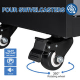 Fesbos 73" Metal Cabinet-Black&Gray Heavy Duty Rolling Storage Cabinet Steel Tool Cabinets with Wheels, Shelves, Lockable Doors and Drawers- for Garage, Pantry, Warehouse - Assembly Required Fesbos