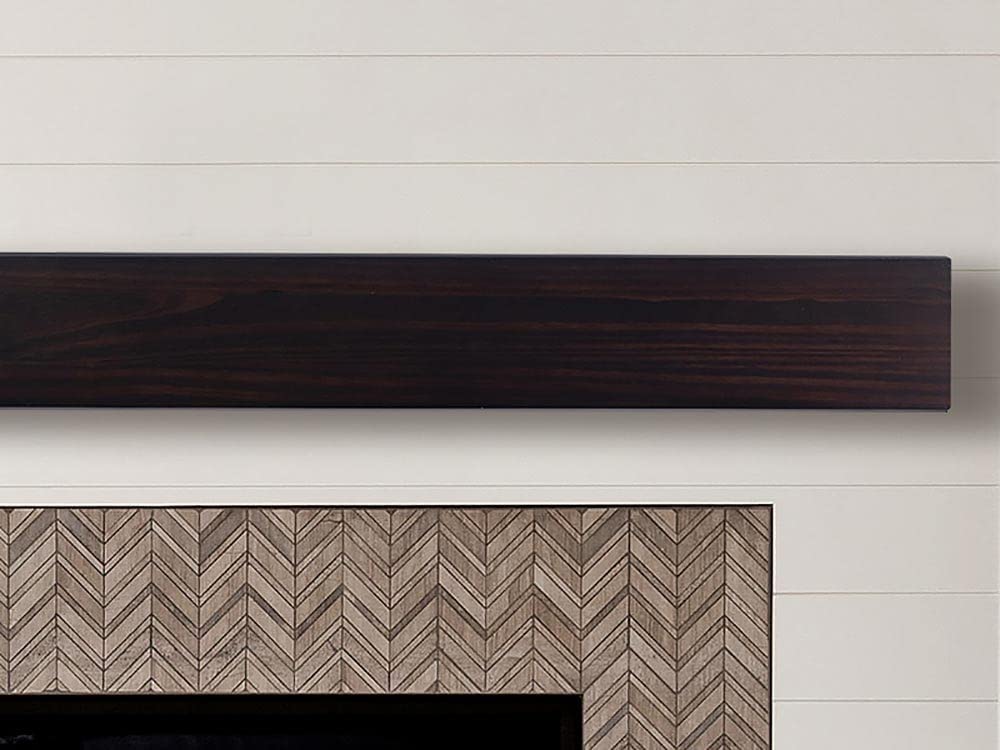MANTELSDIRECT Houston Floating Wood Mantel Shelf with Hidden Storage Compartment - Coffee Bean 72 Inch | Beautiful Wooden Rustic Shelf for TV Remotes, Controllers, and Décor MANTELSDIRECT
