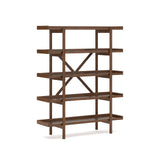 Signature Design by Ashley Lyncott Mid-Century Modern Freestanding 5-Tier 70" Etagere Bookcase, Light Brown Signature Design by Ashley
