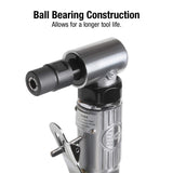 SUNEX TOOLS SX264K, 1/4 Inch Drive Mini Right Angle Air Die Grinder Kit with Speed Regulator, Safety Throttle, Ball Bearing Construction, and Storage Case, 20000 RPM Sunex Tools