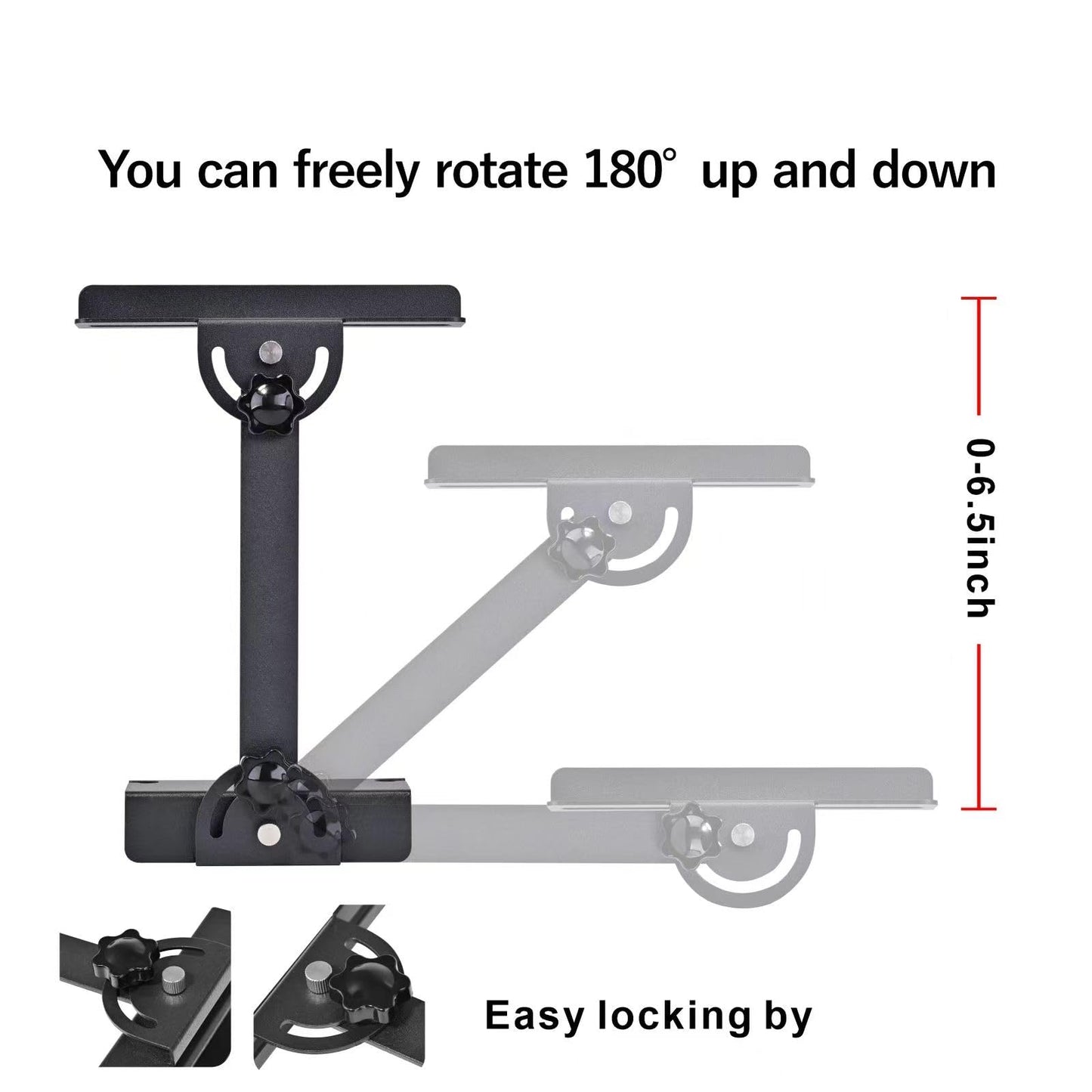 Aquarium Light Riser 0-6.5 Inch High Adjustment Fish Tank LED Aquarium Light Stand Support Width <=4.9 Inches Rust -Proof Metal Material, 12 Kg of Carrying Capacity - WoodArtSupply