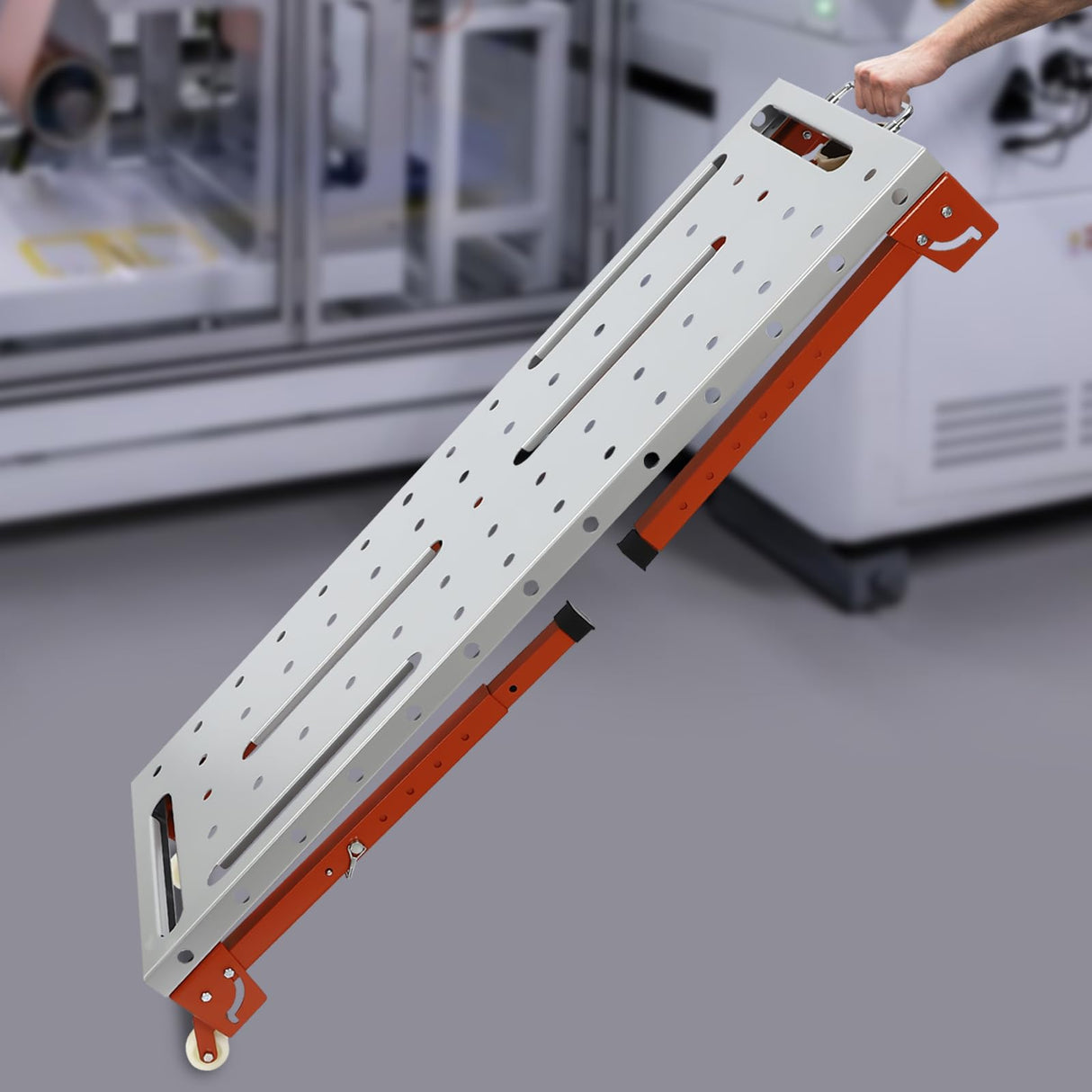 Portable Welding Table, Work Fabrication Universal Table with Casters, Height Adjustable Portability 1000lbs Loading Capacity Work Bench, Use of Welding, Cutting and Material Processing LARIDEN