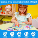 OSDUE EVA Foam Art Crafts Gift Kit, 12 Pieces 3D EVA Foam Sticker Puzzle Game, DIY Cartoon Animal Painting Stickers for Kids Ages 4+ Toddler, Preschool Learning Toy for Easter Birthday Party Favor OSDUE